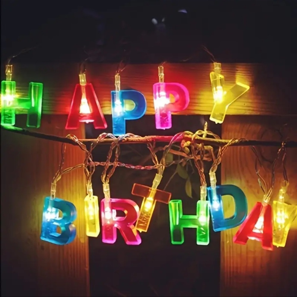 Green and Yellow Party Lights for Birthday Celebrations, Battery Operate…